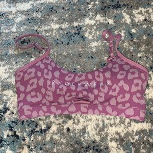 Ryderwear purple leopard Sports Bra